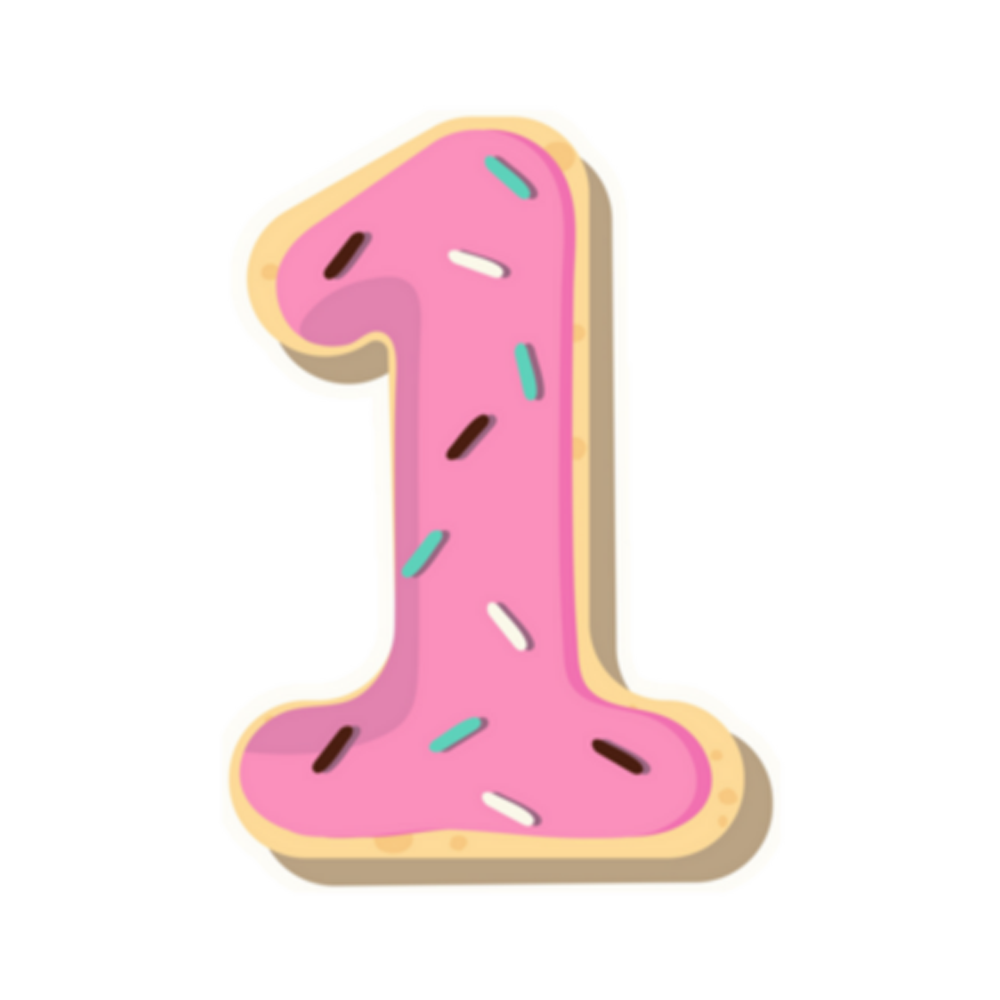 Number 1 Free Sticker Transparent Gallery