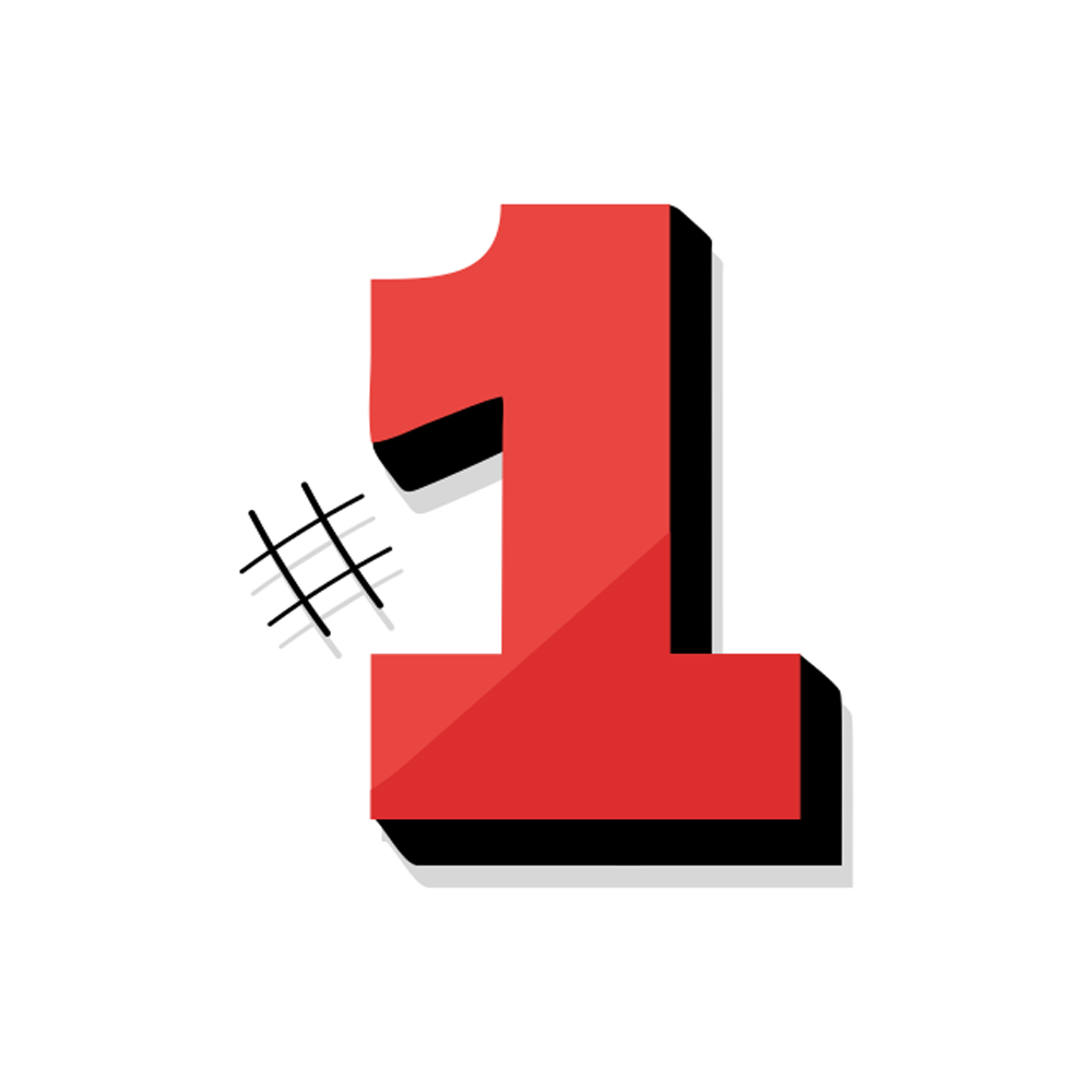 Number 1 Sticker Transparent Image