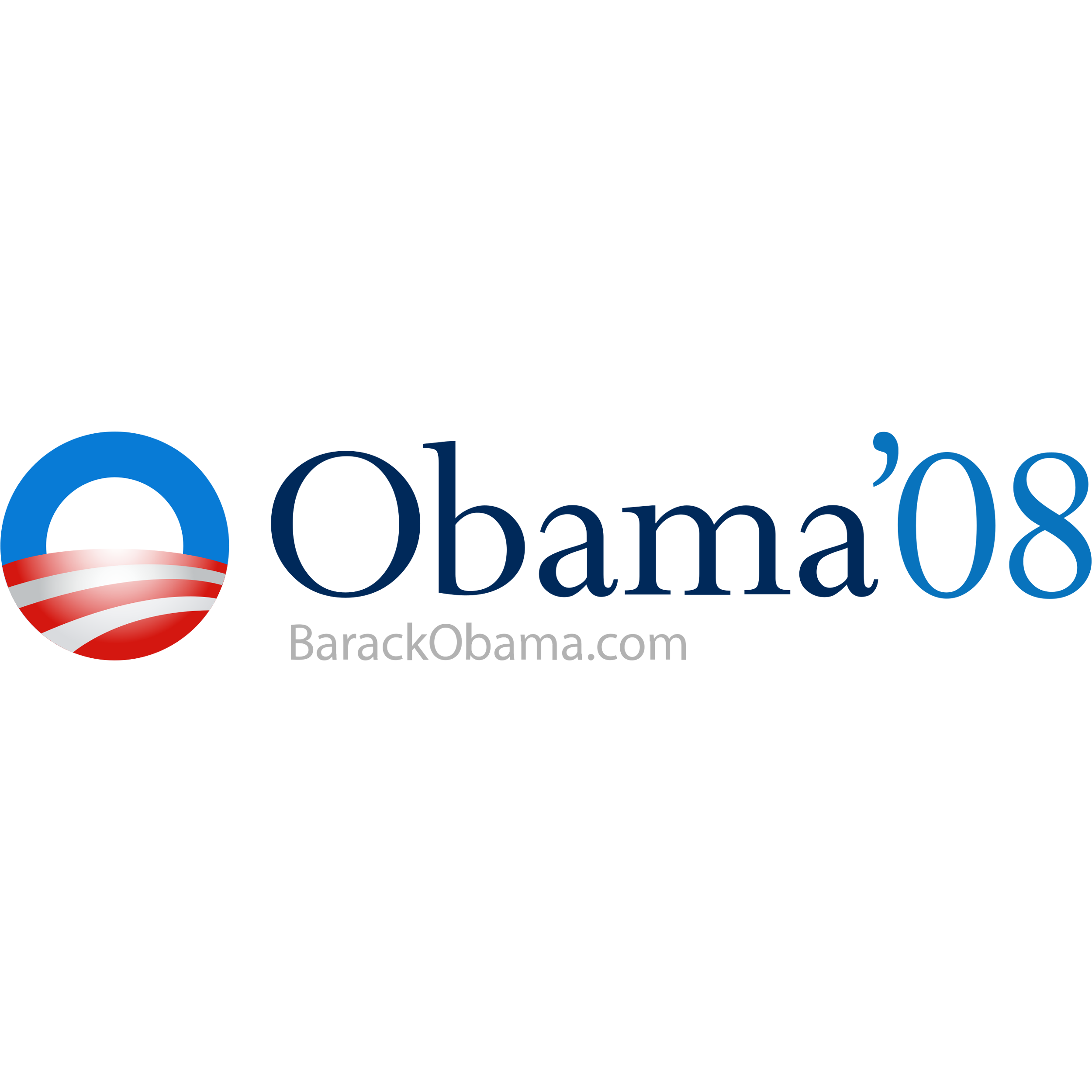 Obama 2008 Flat Logo  Transparent Image