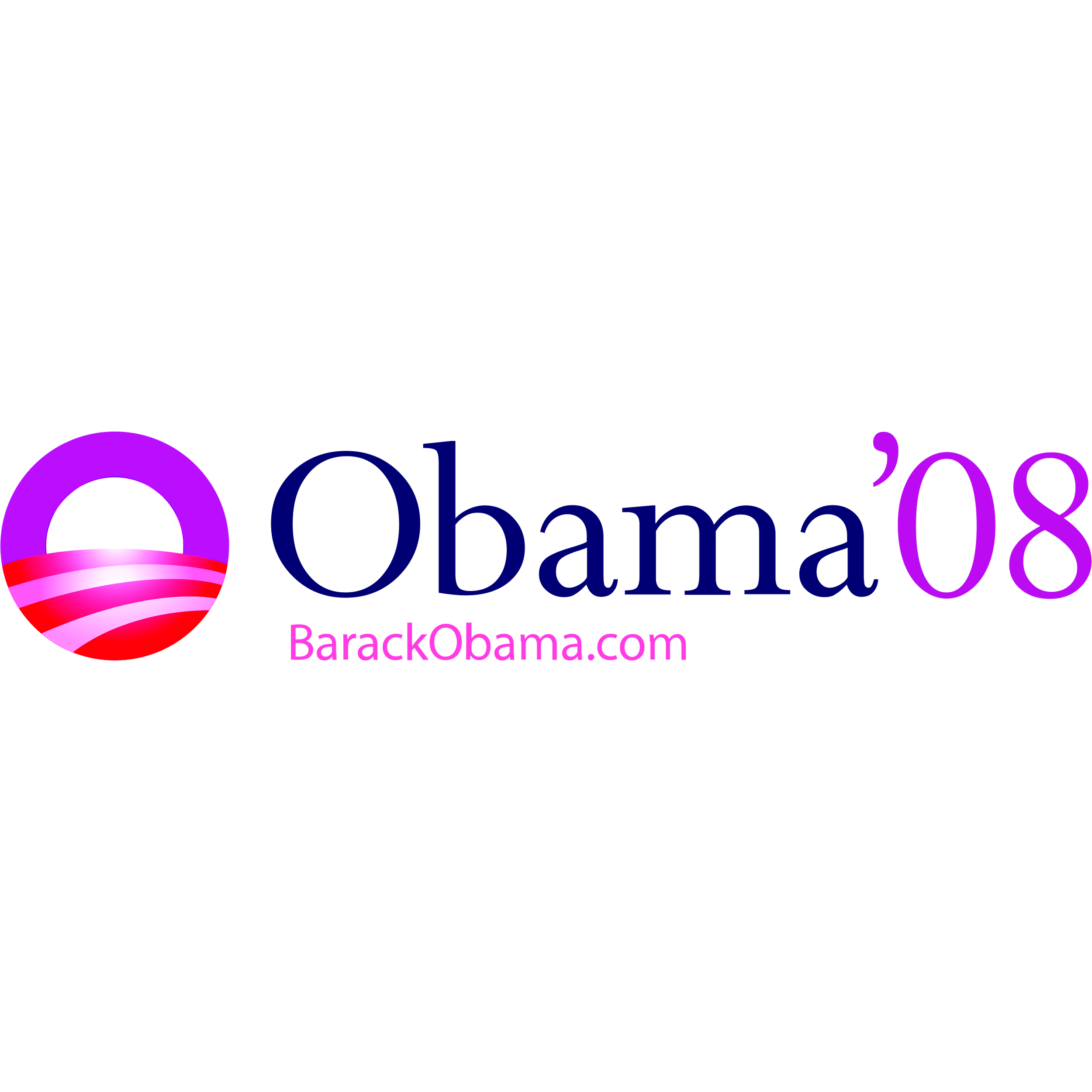 Obama 2008 Flat Logo Transparent Picture
