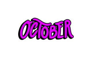 October Sticker PNG