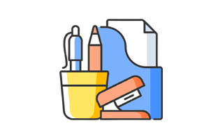 Office Supplies Sticker PNG