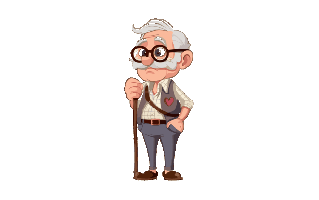 Old Man Free Sticker PNG