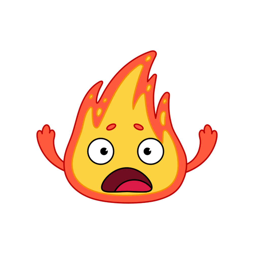 On Fire Sticker Transparent Image
