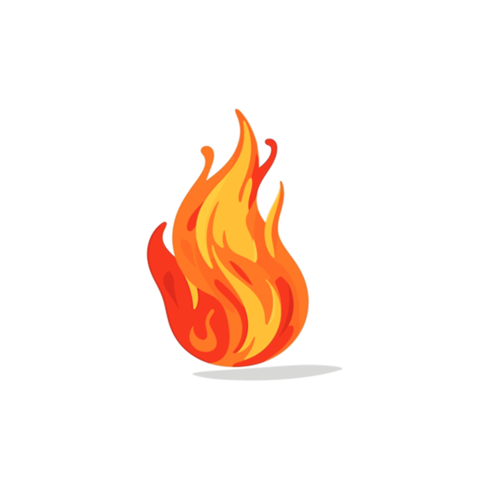 On Fire Sticker Transparent Gallery