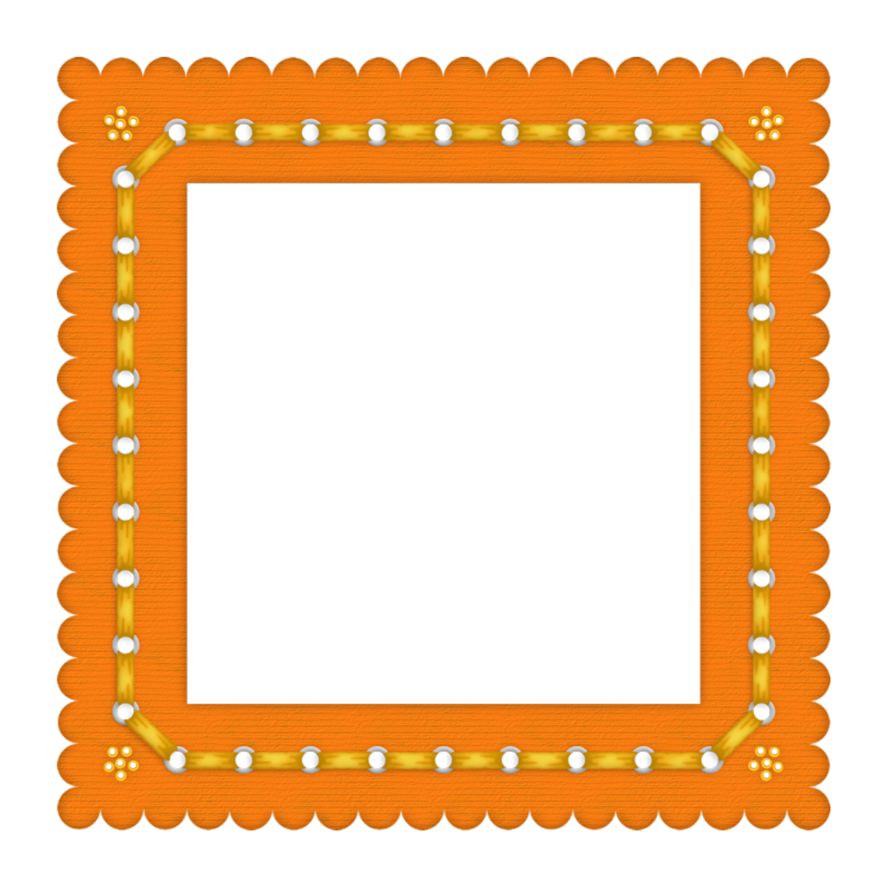 Orange Border Frame Transparent Image