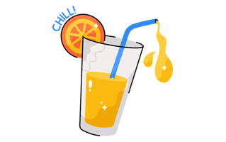 Orange Juice Free Sticker PNG