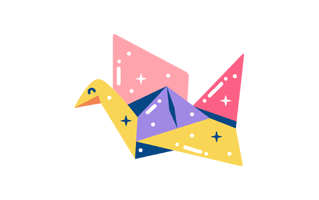 Origami Sticker PNG