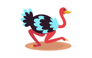 Ostrich Sticker PNG