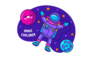 Outer Space Free Sticker PNG