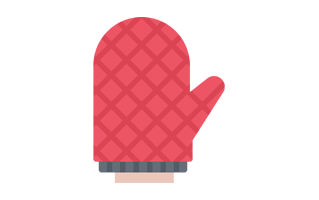 Oven Mitt Sticker PNG