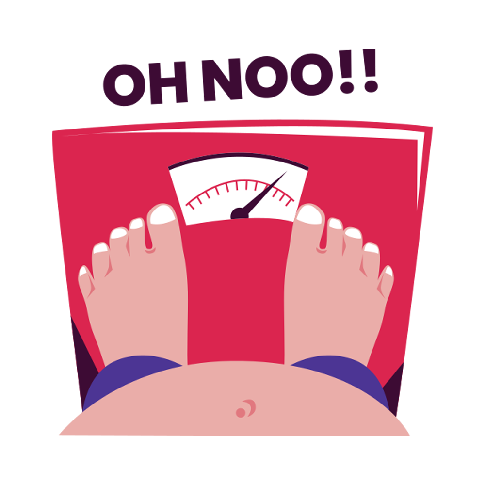 Overweight Free Sticker Transparent Image