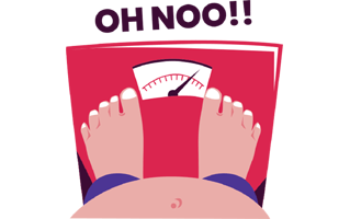 Overweight Sticker PNG