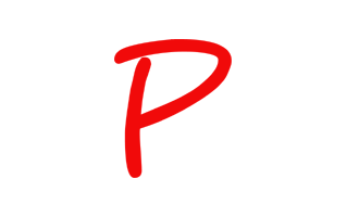 P Alphabet Red PNG