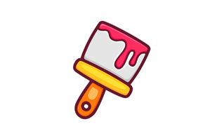 Paint Brush Free Sticker PNG