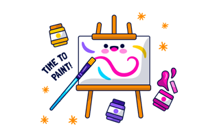 Painting Sticker PNG