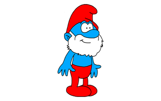 Papa Smurf PNG