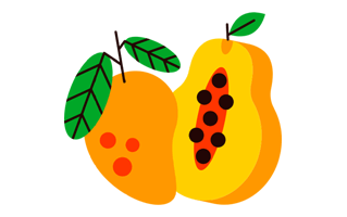 Papaya Sticker PNG