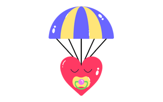 Parachute Sticker PNG