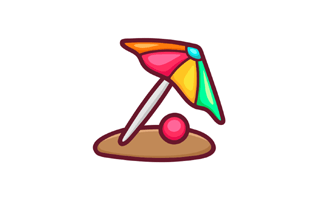 Parasol Sticker PNG