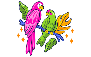 Parrot Sticker PNG
