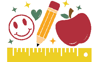 Pencil And Ruler Sticker PNG
