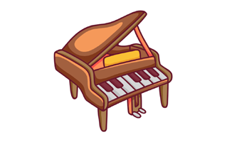 Piano Sticker PNG