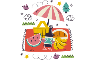 Picnic Free Sticker PNG