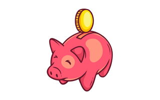 Piggy Bank Free Sticker PNG