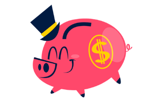 Piggy Bank Sticker PNG