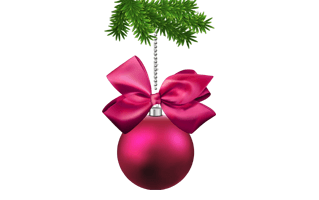Pink Christmas Ball PNG
