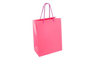 Pink Paper Bag PNG