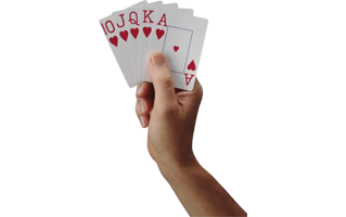 Playing Cards In Hand PNG