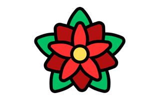 Poinsettia Free Sticker PNG