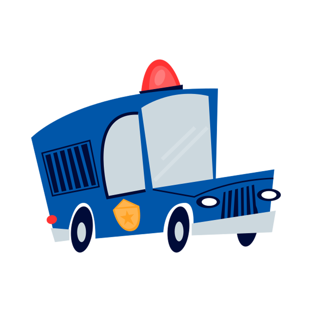 Police Car Free Sticker Transparent Image