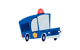 Police Car Free Sticker