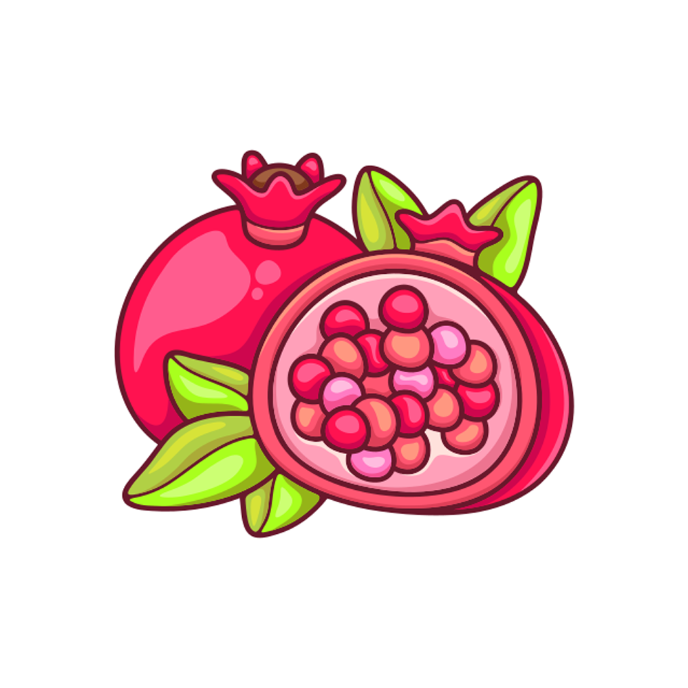 Pomegranate Free Sticker Transparent Image