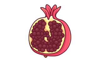 Pomegranate Sticker PNG