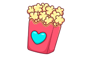 Popcorn Sticker PNG