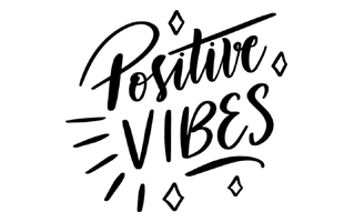 Positive Vibes Sticker PNG