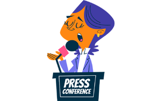 Press Conference Sticker PNG