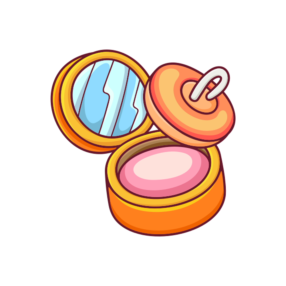 Pressed Powder Free Sticker Transparent Image