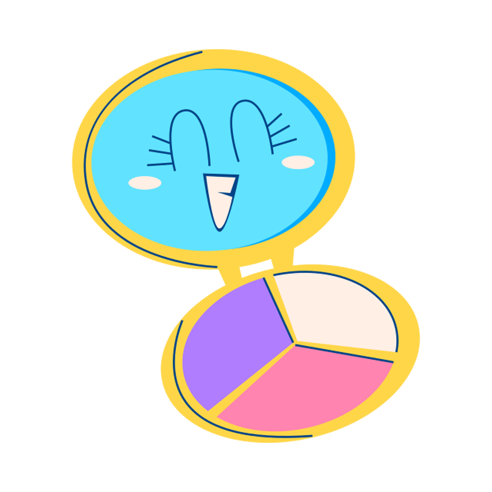 Pressed Powder Free Sticker Transparent Photo