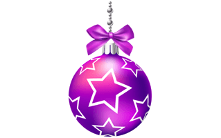 Purple Christmas Ball PNG