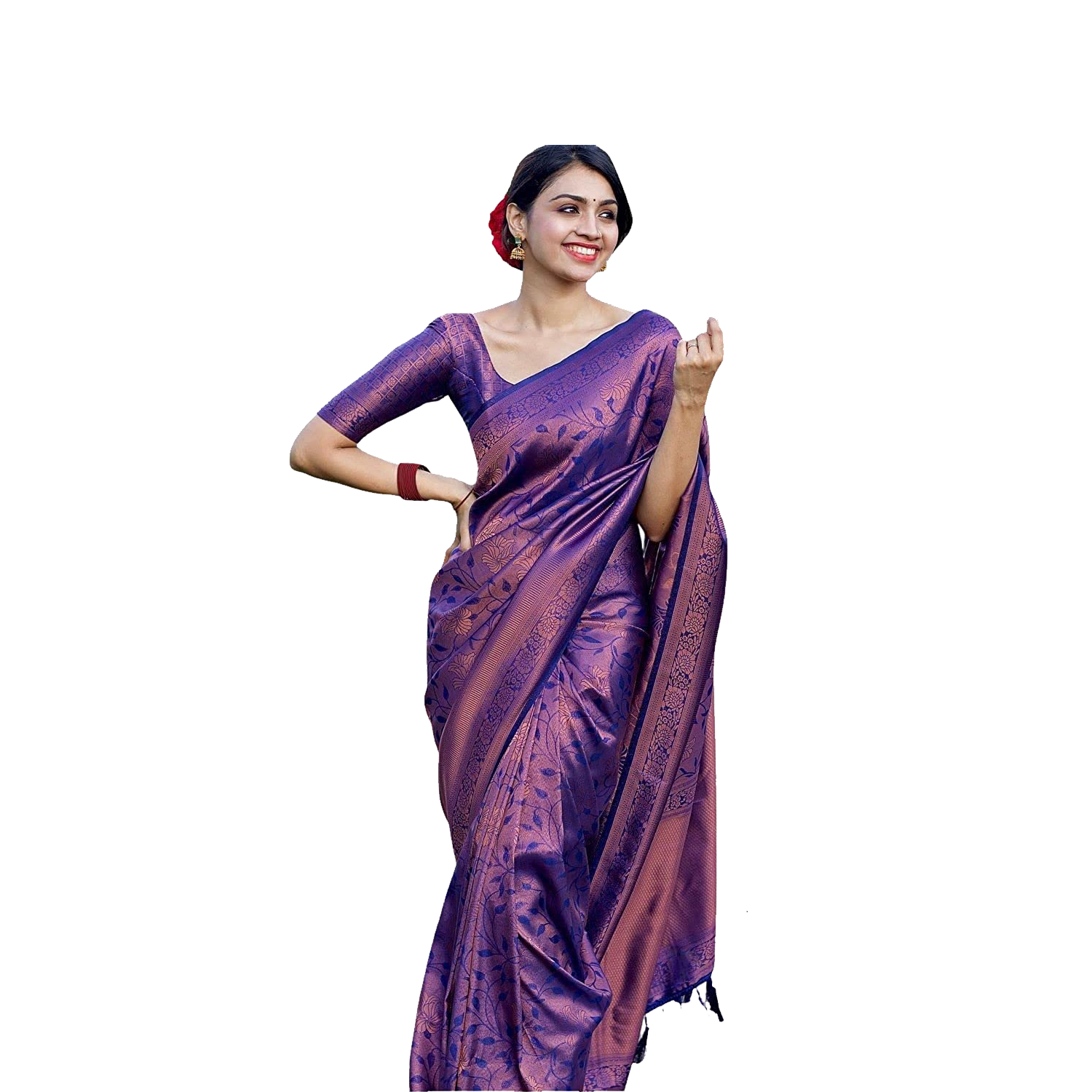 Purple Saree Transparent Photo