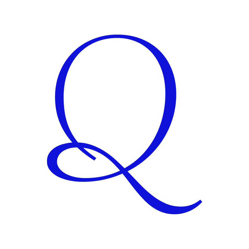 Q Alphabet Blue Transparent Clipart