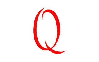 Q Alphabet Red PNG