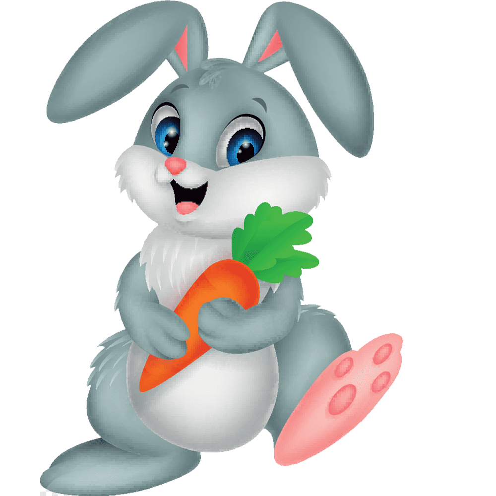 Rabbit With Carrot Transparent Picture