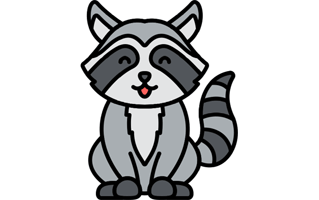 Raccoon Sticker PNG