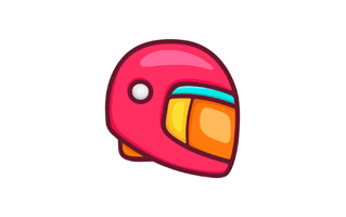 Racing Helmet Free Sticker PNG
